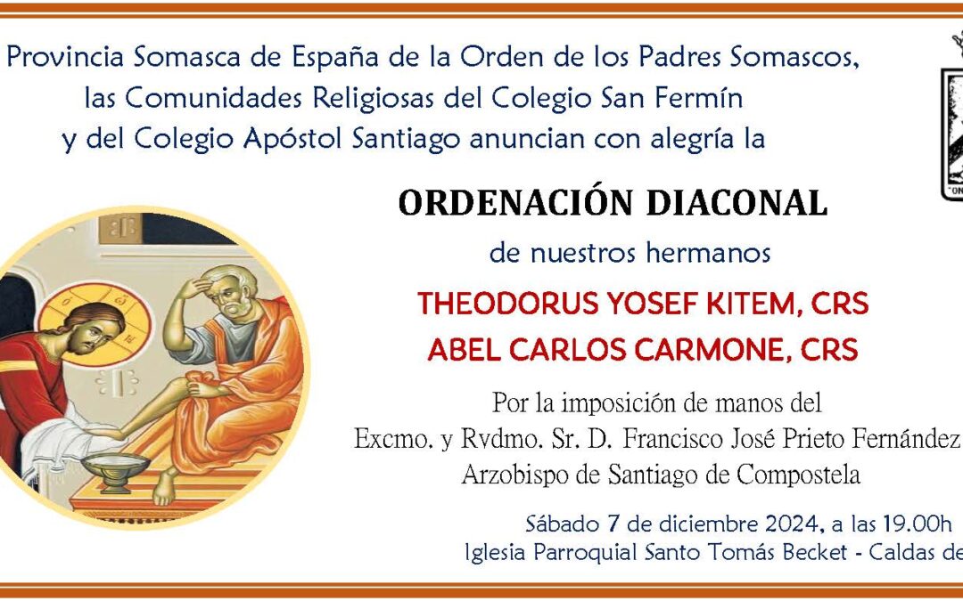 Ordenación Diaconal de Theo y Abel en Caldas de Reis